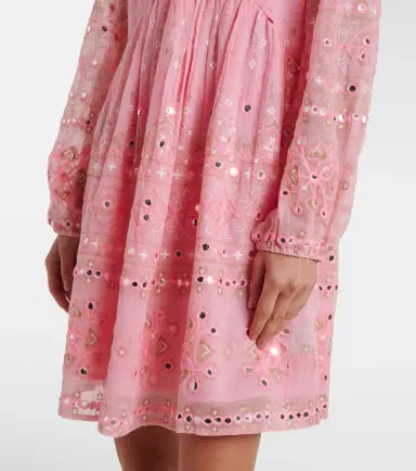 Juliet Dunn Embellished cotton minidress | Thumbnail 2