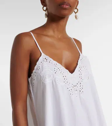 Juliet Dunn Broderie anglaise cotton midi dress | Thumbnail 3