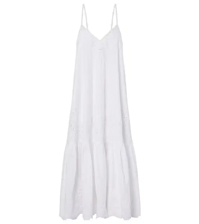 Juliet Dunn Broderie anglaise cotton midi dress