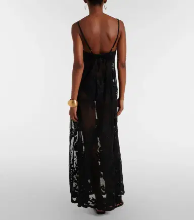 Juliet Dunn Embroidered sheer cotton maxi dress | Thumbnail 2