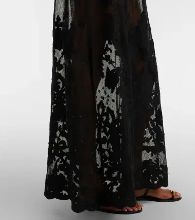 Juliet Dunn Embroidered sheer cotton maxi dress | Thumbnail 3