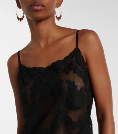 Juliet Dunn Embroidered sheer cotton maxi dress | Thumbnail 4