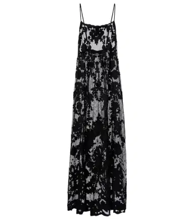 Juliet Dunn Embroidered sheer cotton maxi dress | Thumbnail 1