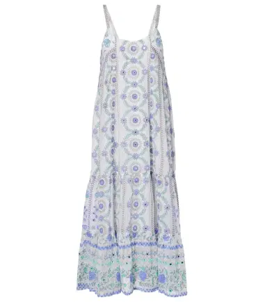 Juliet Dunn Embellished floral cotton midi dress | Thumbnail 1