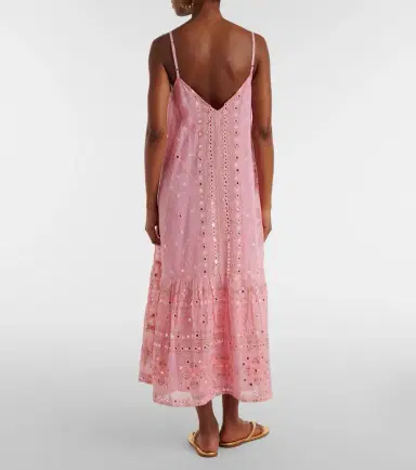 Juliet Dunn Embellished cotton midi dress | Thumbnail 4