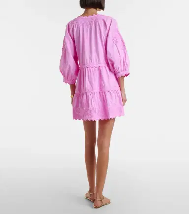 Juliet Dunn Embroidered cotton minidress | Thumbnail 3