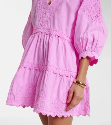 Juliet Dunn Embroidered cotton minidress | Thumbnail 5