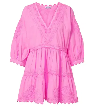 Juliet Dunn Embroidered cotton minidress | Thumbnail 1