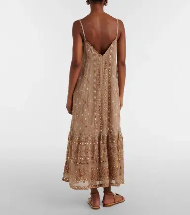 Juliet Dunn Embellished cotton midi dress | Thumbnail 3