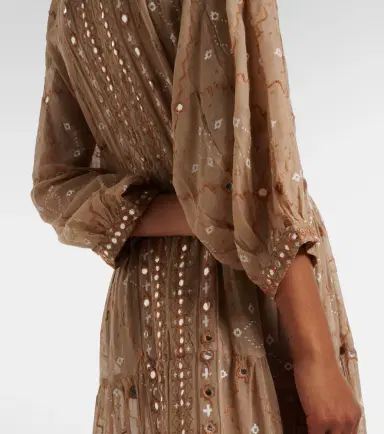 Juliet Dunn Embellished cotton maxi dress | Thumbnail 2