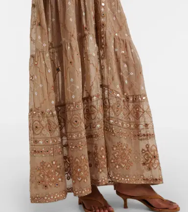 Juliet Dunn Embellished cotton maxi dress | Thumbnail 4