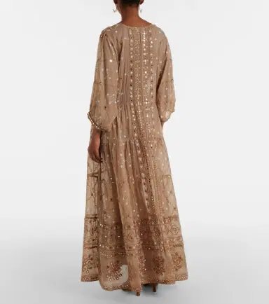 Juliet Dunn Embellished cotton maxi dress | Thumbnail 5