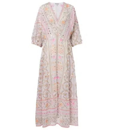 Juliet Dunn Embellished floral cotton maxi dress | Thumbnail 1