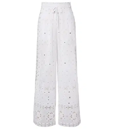 JULIET DUNN Embellished cotton wide-leg pants | Thumbnail 1 JULIET DUNN Embellished cotton wide-leg pants | Thumbnail 1