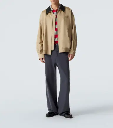 Miu Miu Cotton twill blouson jacket | Thumbnail 4 Miu Miu Cotton twill blouson jacket | Thumbnail 4