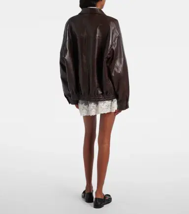 Miu Miu Lace-trimmed silk miniskirt | Thumbnail 5