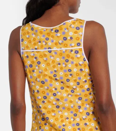 Miu Miu Floral cotton poplin midi dress | Thumbnail 7