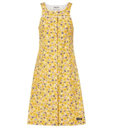 Miu Miu Floral cotton poplin midi dress | Thumbnail 1