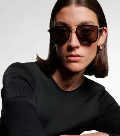 Bottega Veneta Metal Combi aviator sunglasses | Thumbnail 4