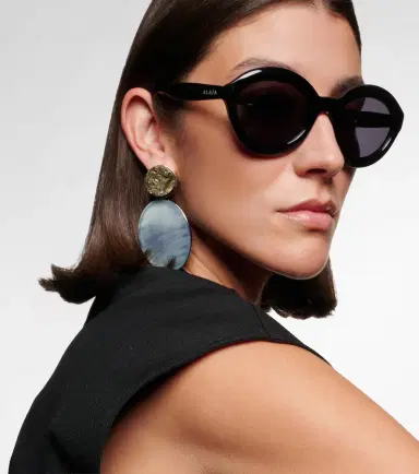 Alaïa Alaïa Lettering Logo round sunglasses | Thumbnail 3