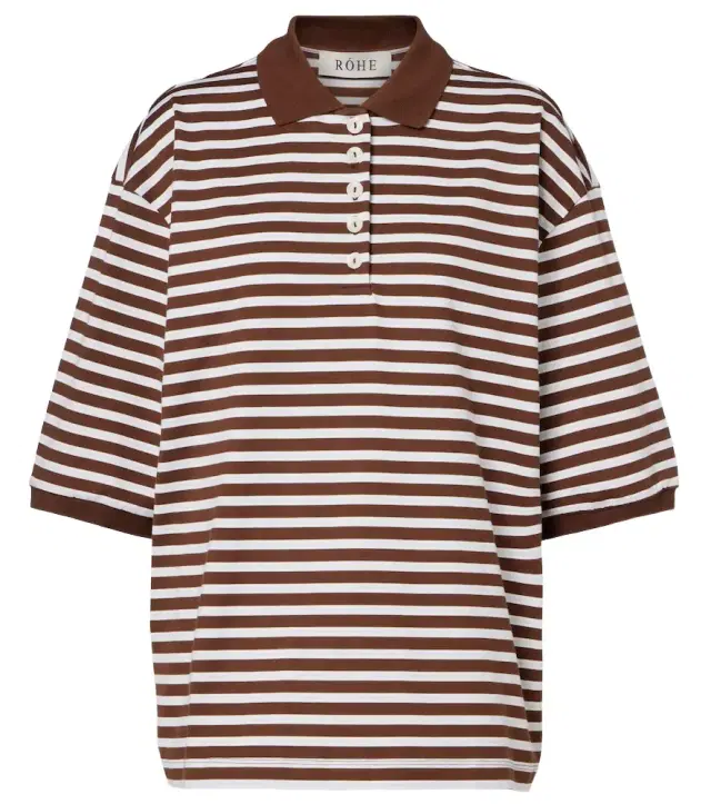Rohe Róhe Striped oversized cotton polo shirt