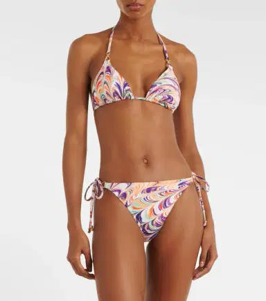 Alexandra Miro Leoni printed triangle bikini top | Thumbnail 3 Alexandra Miro Leoni printed triangle bikini top | Thumbnail 3