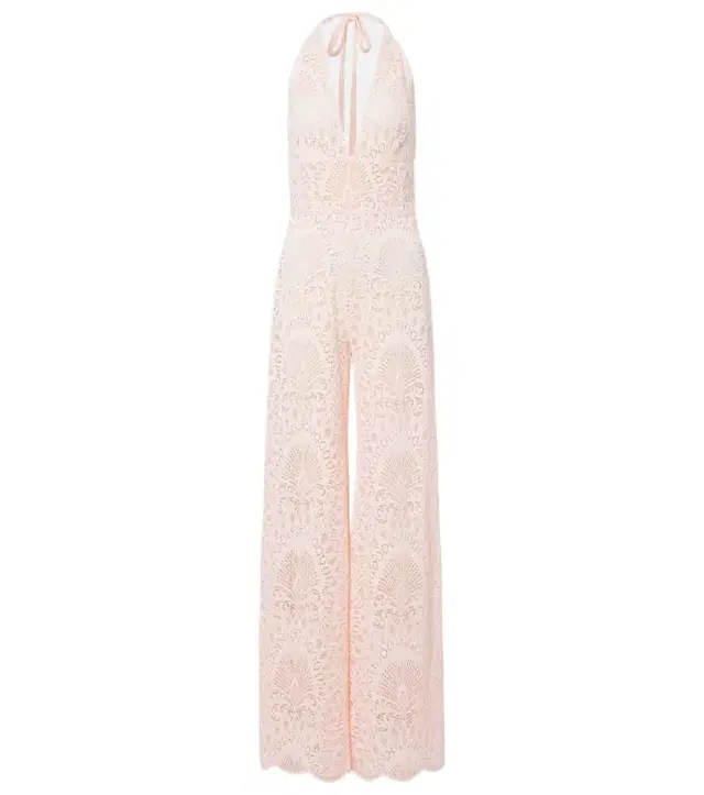 Irena halterneck lace jumpsuit