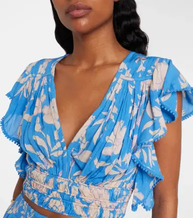 Poupette St Barth Pearl floral crop top | Thumbnail 2 Poupette St Barth Pearl floral crop top | Thumbnail 2