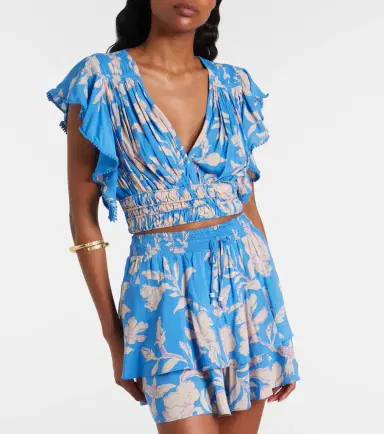 Poupette St Barth Pearl floral crop top | Thumbnail 5 Poupette St Barth Pearl floral crop top | Thumbnail 5