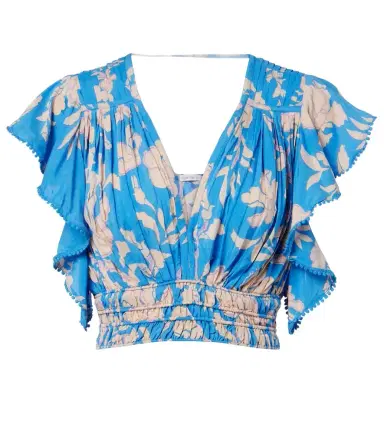 Poupette St Barth Pearl floral crop top | Thumbnail 1 Poupette St Barth Pearl floral crop top | Thumbnail 1