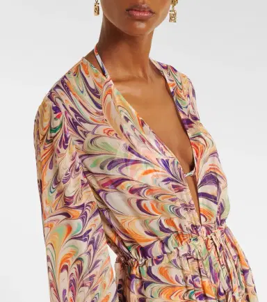 Alexandra Miro Chloe printed georgette kaftan | Thumbnail 5