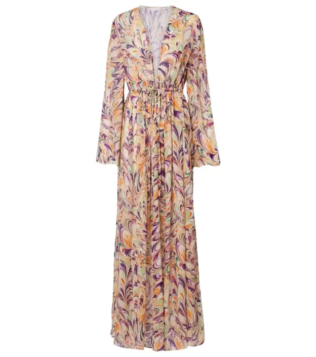 Chloe printed georgette kaftan