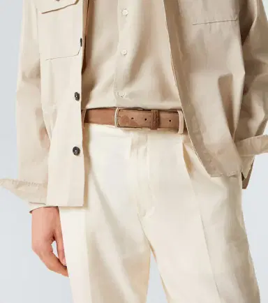 Zegna Triple Stitch suede belt | Thumbnail 4 Zegna Triple Stitch suede belt | Thumbnail 4