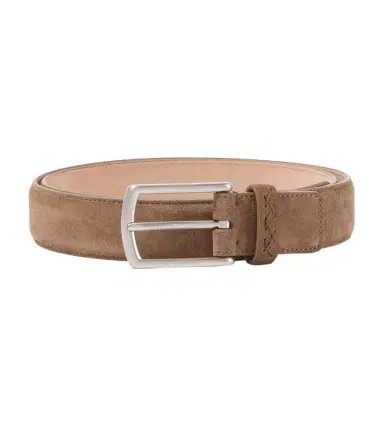 Zegna Triple Stitch suede belt | Thumbnail 1 Zegna Triple Stitch suede belt | Thumbnail 1
