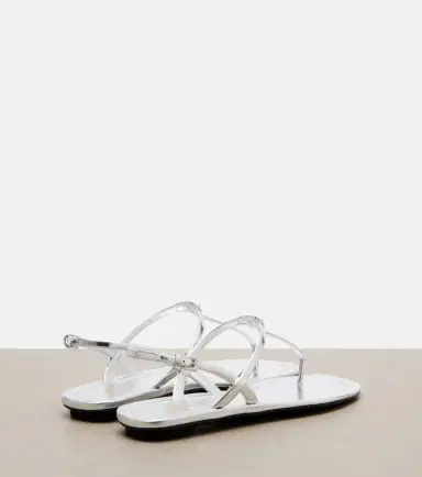 Prada Metallic leather sandals | Thumbnail 3 Prada Metallic leather sandals | Thumbnail 3
