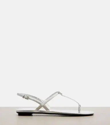 Prada Metallic leather sandals | Thumbnail 4 Prada Metallic leather sandals | Thumbnail 4