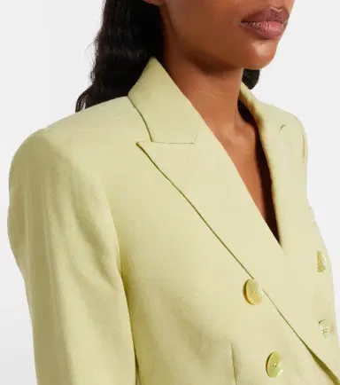 Veronica Beard Miller double-breasted linen-blend twill blazer | Thumbnail 7 Veronica Beard Miller double-breasted linen-blend twill blazer | Thumbnail 7