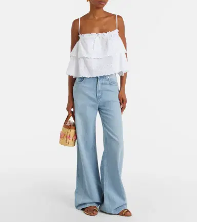 Veronica Beard Oseanna cotton poplin crop top | Thumbnail 2 Veronica Beard Oseanna cotton poplin crop top | Thumbnail 2