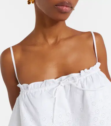 Veronica Beard Oseanna cotton poplin crop top | Thumbnail 5 Veronica Beard Oseanna cotton poplin crop top | Thumbnail 5