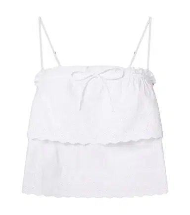 Veronica Beard Oseanna cotton poplin crop top | Thumbnail 1 Veronica Beard Oseanna cotton poplin crop top | Thumbnail 1