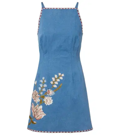 Veronica Beard Chester floral denim minidress | Thumbnail 1 Veronica Beard Chester floral denim minidress | Thumbnail 1