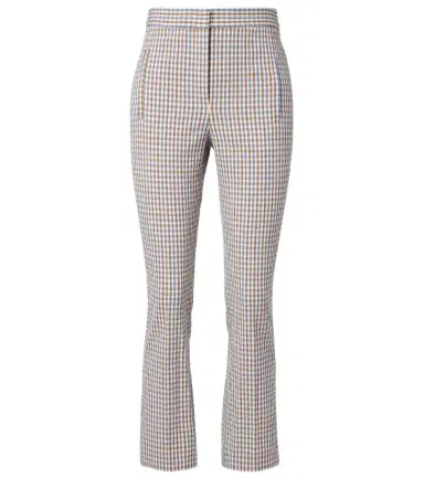 Veronica Beard Gingham cotton seersucker cropped slim pants | Thumbnail 1 Veronica Beard Gingham cotton seersucker cropped slim pants | Thumbnail 1