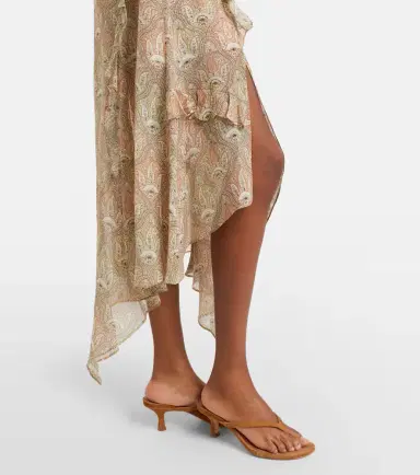 Veronica Beard Avenel printed ruffled silk midi dress | Thumbnail 5