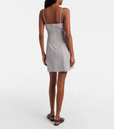 Veronica Beard Gingham cotton seersucker minidress | Thumbnail 2