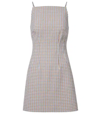 Veronica Beard Gingham cotton seersucker minidress | Thumbnail 1