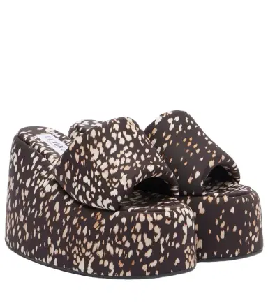 The Attico Mochi leopard-print platform sandals | Thumbnail 1