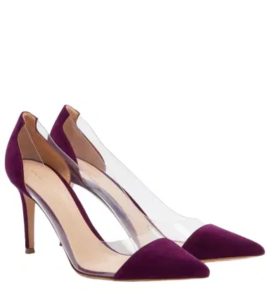 Gianvito Rossi Plexi suede and TPU pumps | Thumbnail 1 Gianvito Rossi Plexi suede and TPU pumps | Thumbnail 1