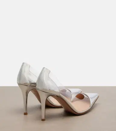 Gianvito Rossi Plexi mirrored leather and TPU pumps | Thumbnail 2