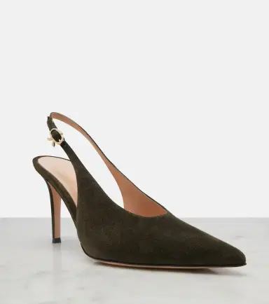 Gianvito Rossi Robbie suede slingback pumps | Thumbnail 4 Gianvito Rossi Robbie suede slingback pumps | Thumbnail 4