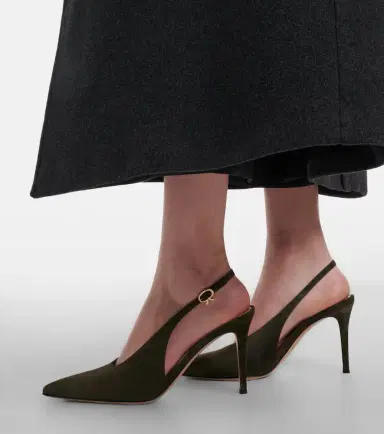 Gianvito Rossi Robbie suede slingback pumps | Thumbnail 6 Gianvito Rossi Robbie suede slingback pumps | Thumbnail 6